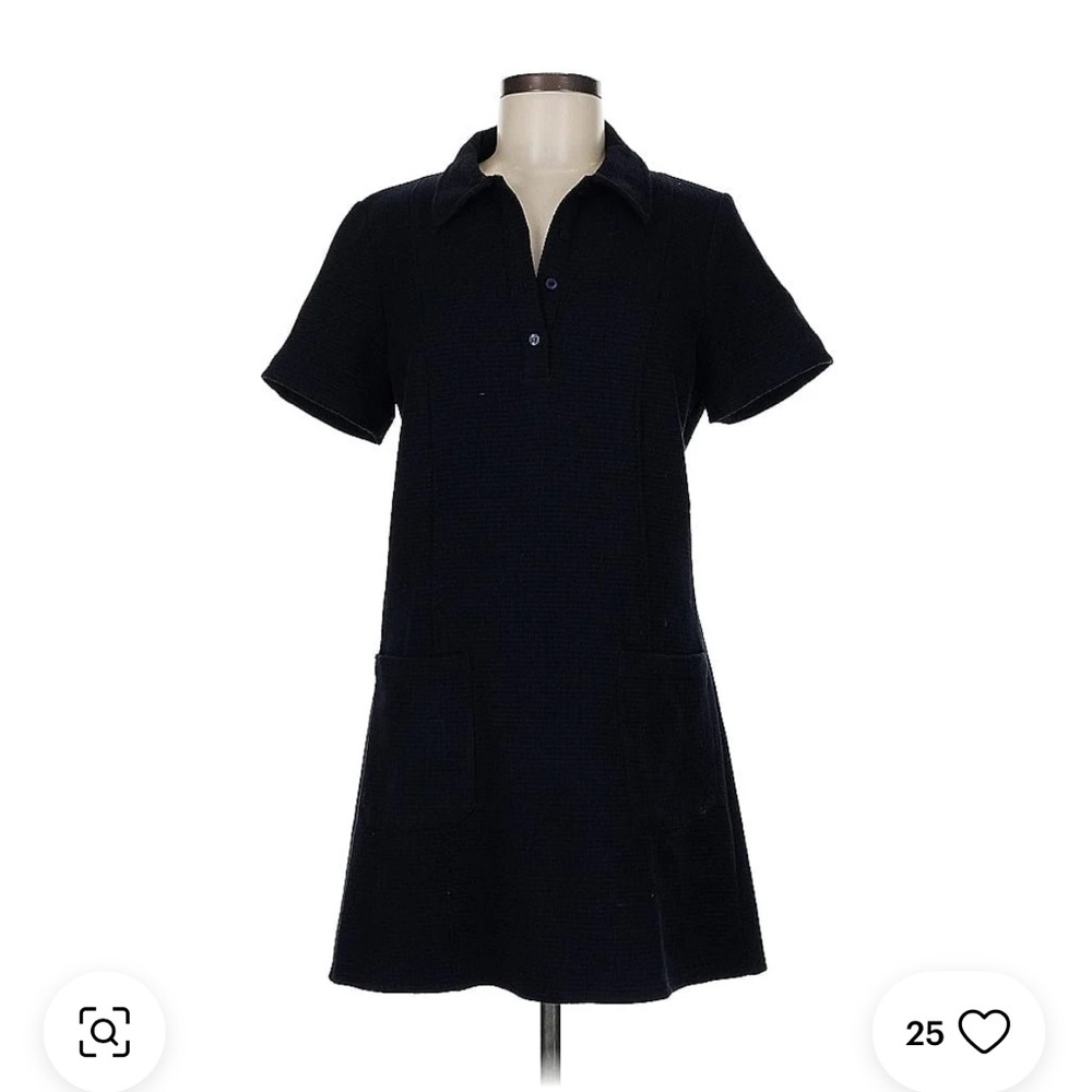 ZARA XS mini collared black dress